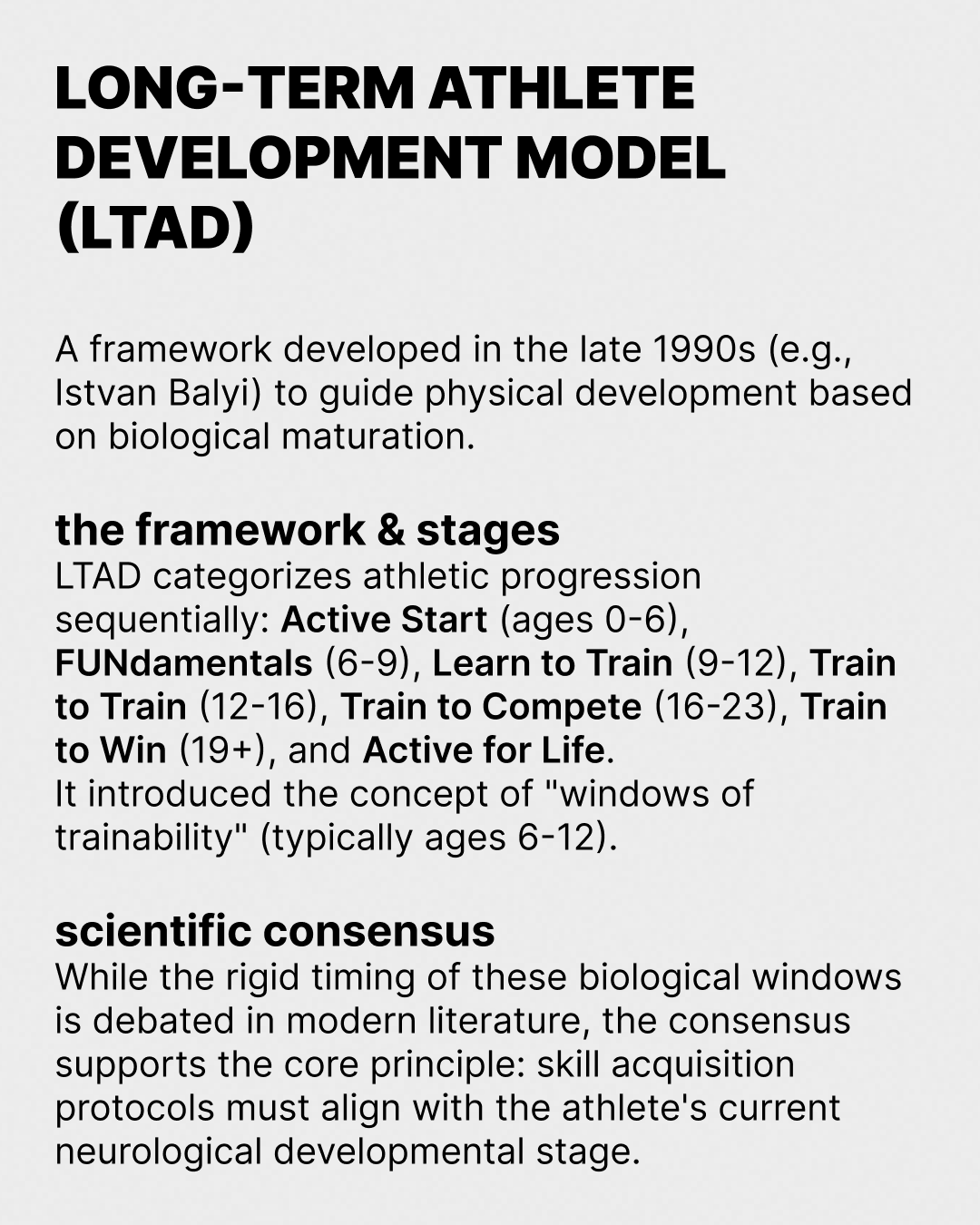 Przegląd modelu LTAD