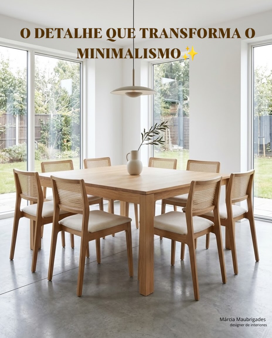 Sala de jantar minimalista