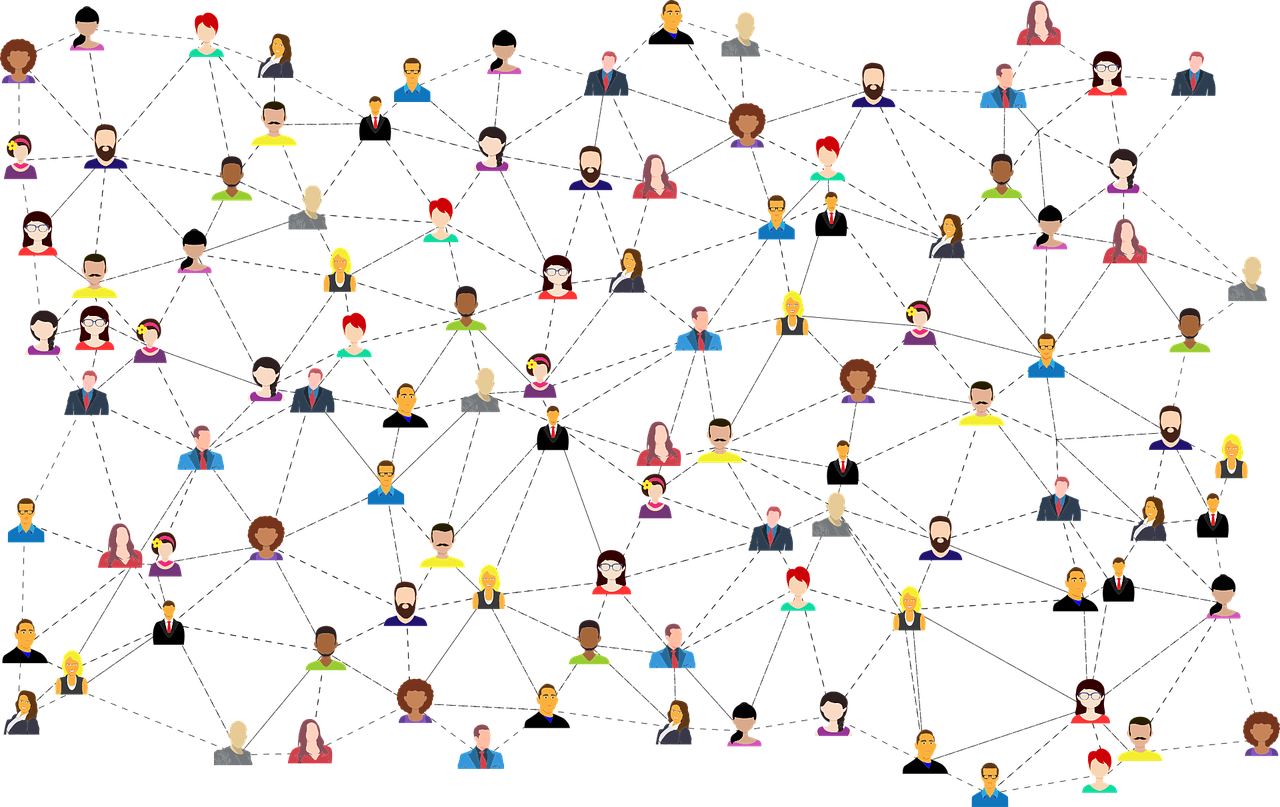 Global support network illustration