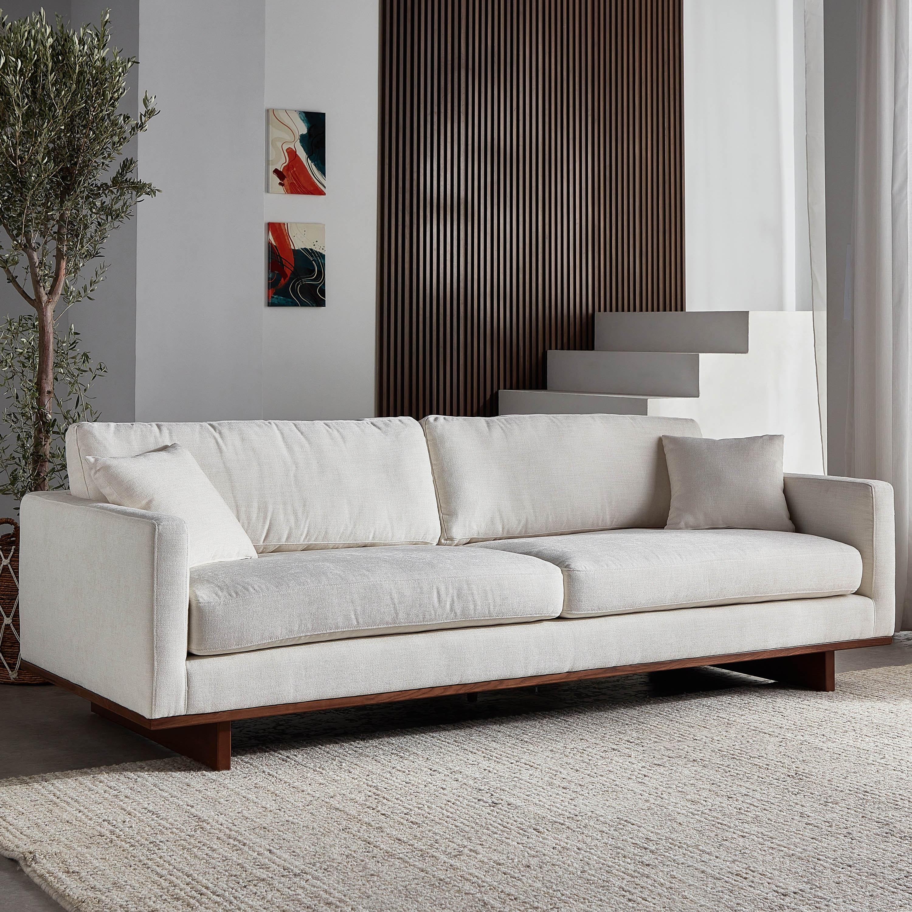 Linen 3-Seater Sofa