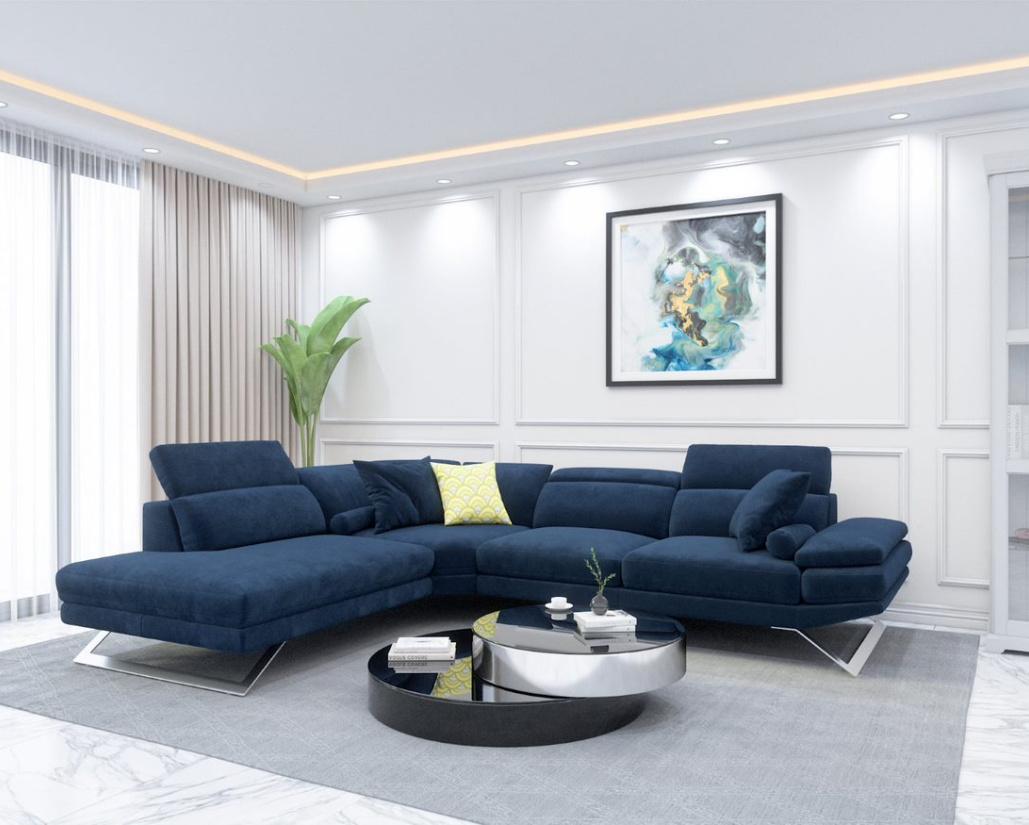 Navy Blue Sectional