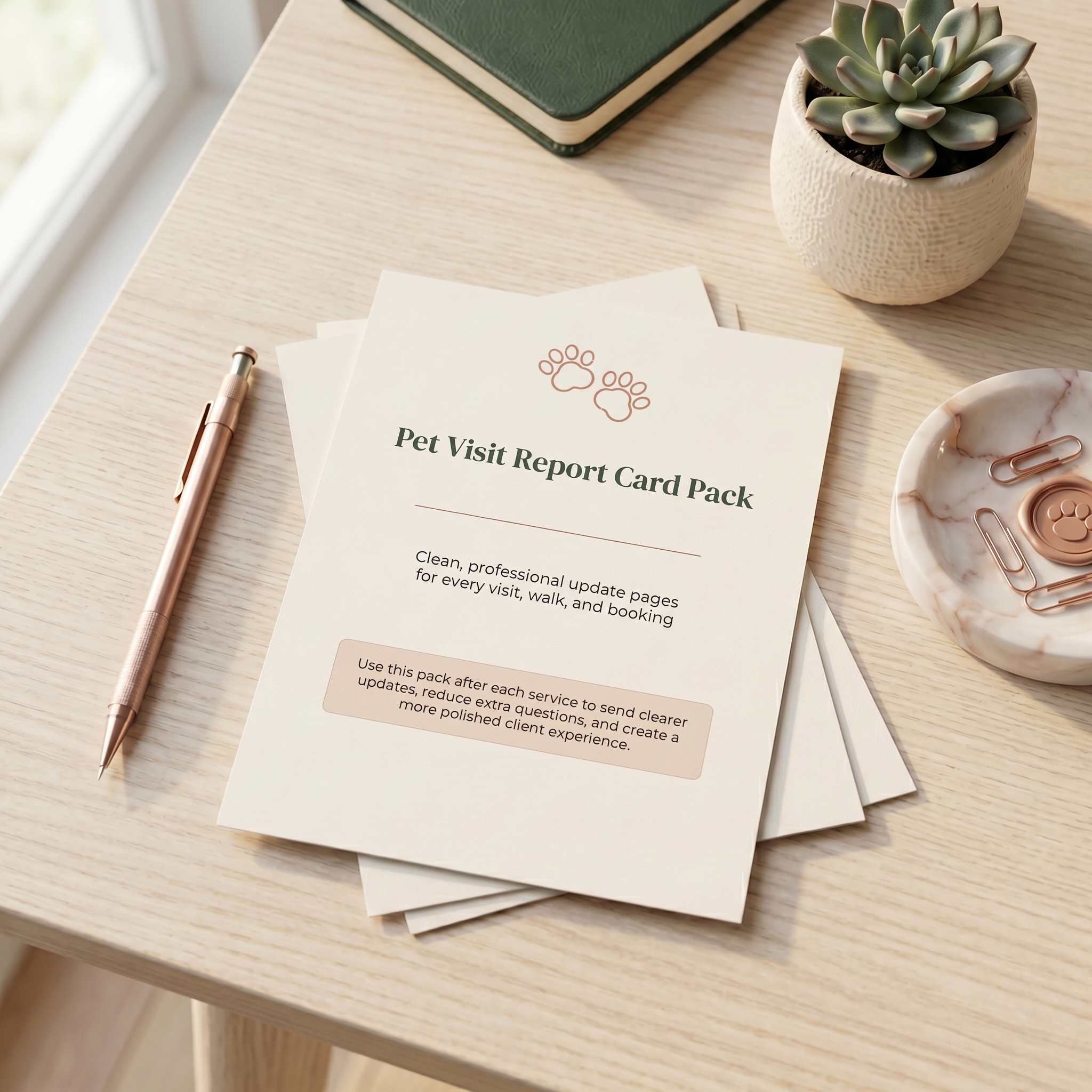 Pet Visit Report Card Pack