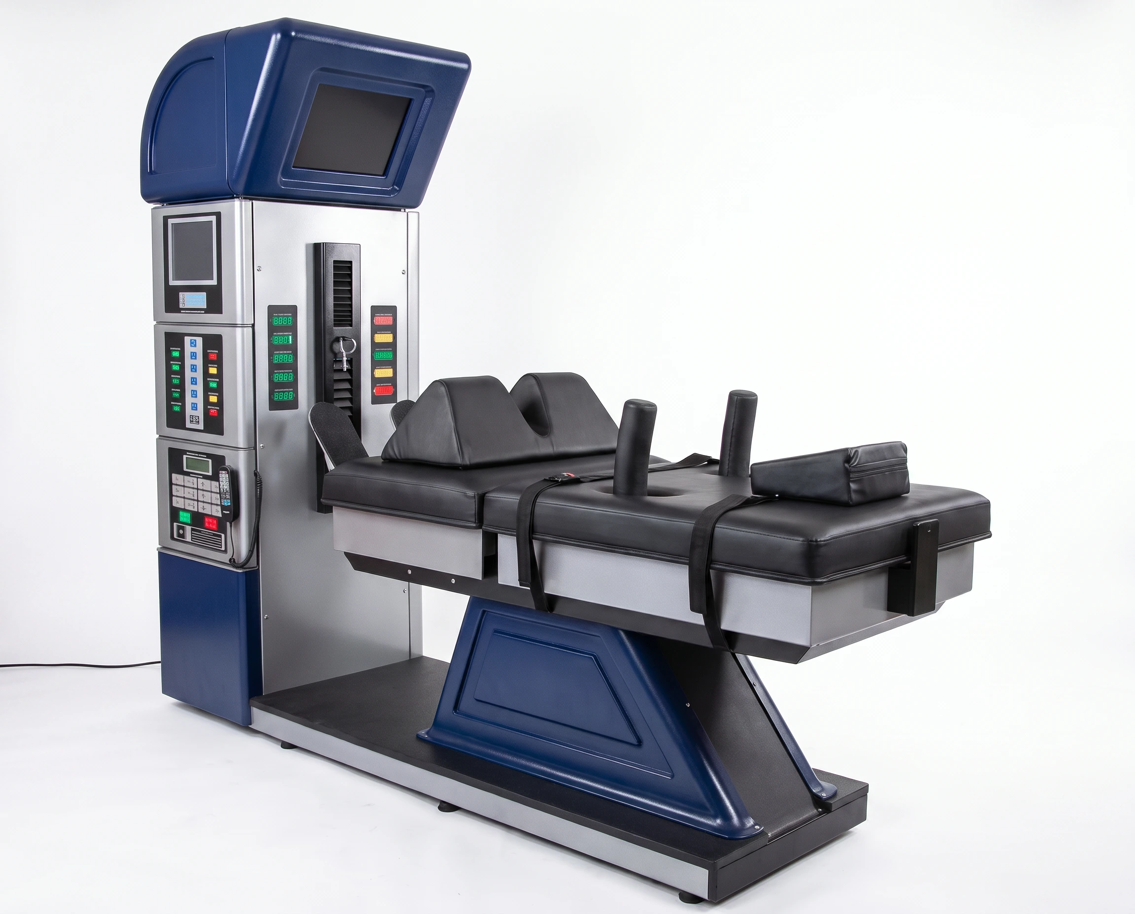 DRX9000 Axiom spinal decompression device with control panels and treatment table