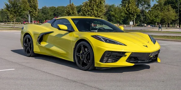 C8 Corvette in Accelerate Yellow