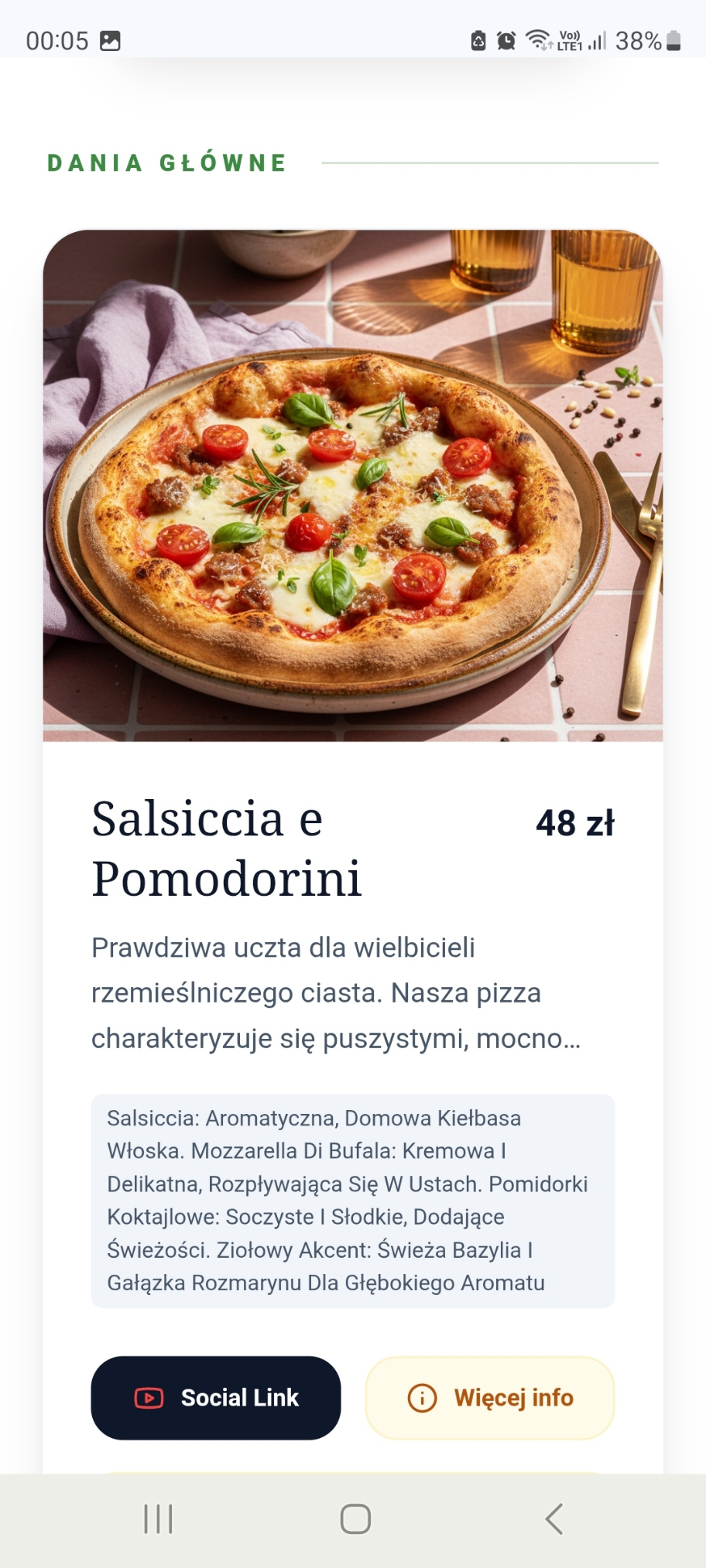 ChefVision Menu Live