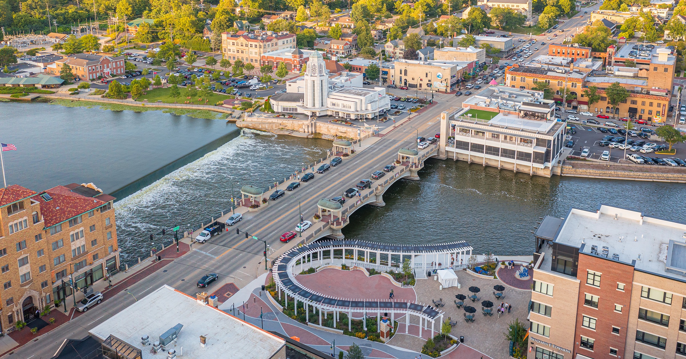 Aerial view of St. Charles