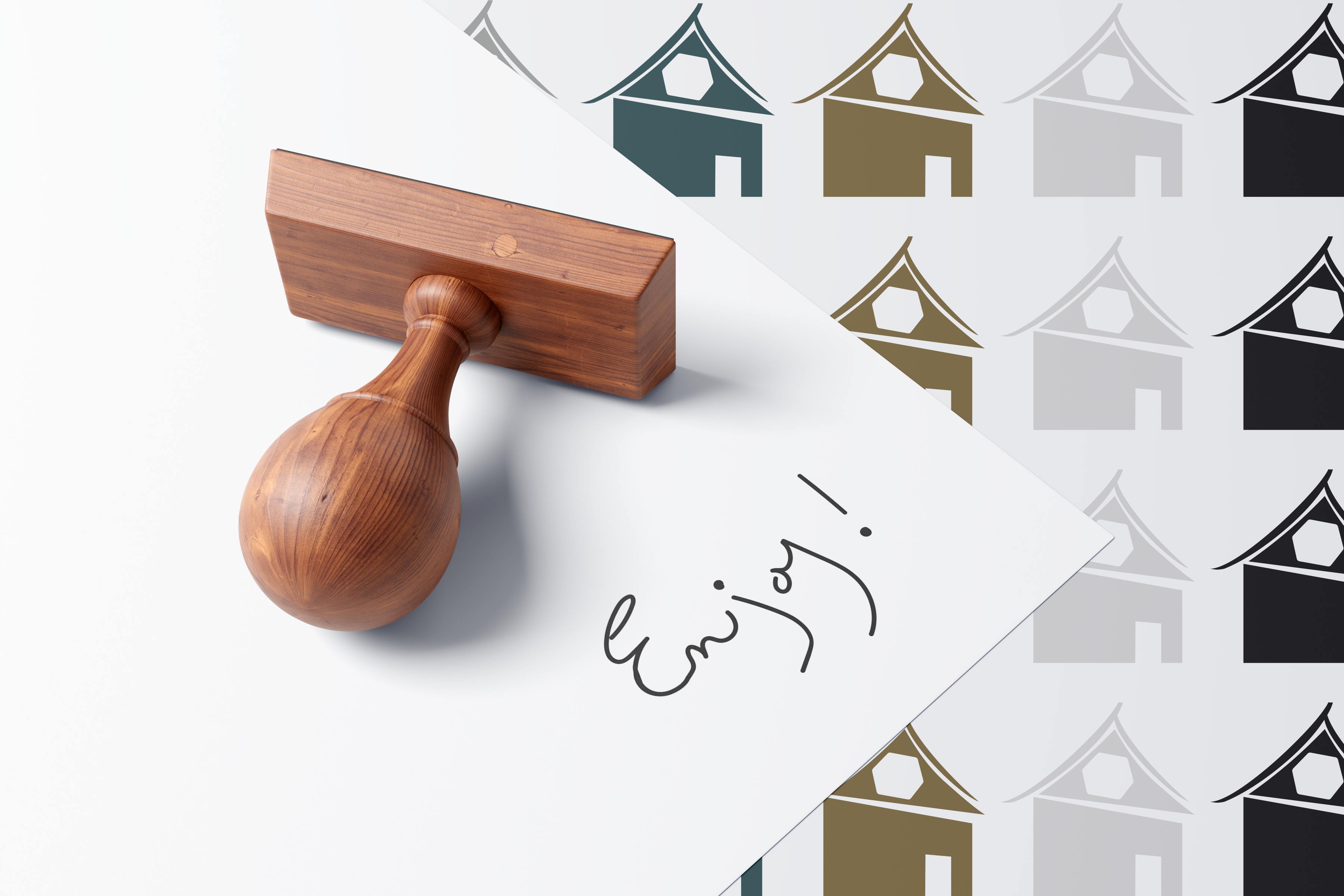hey hôn brand application stamp mockup with color variations