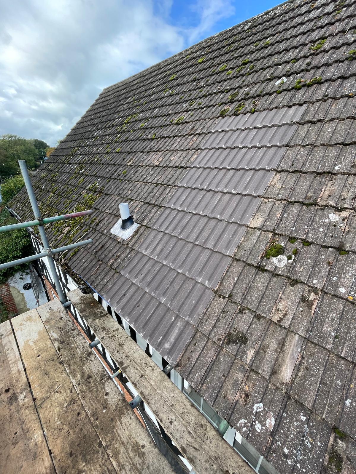 Storm damage roof repair in Billericay, Essex, by M.W. Beal & Son
