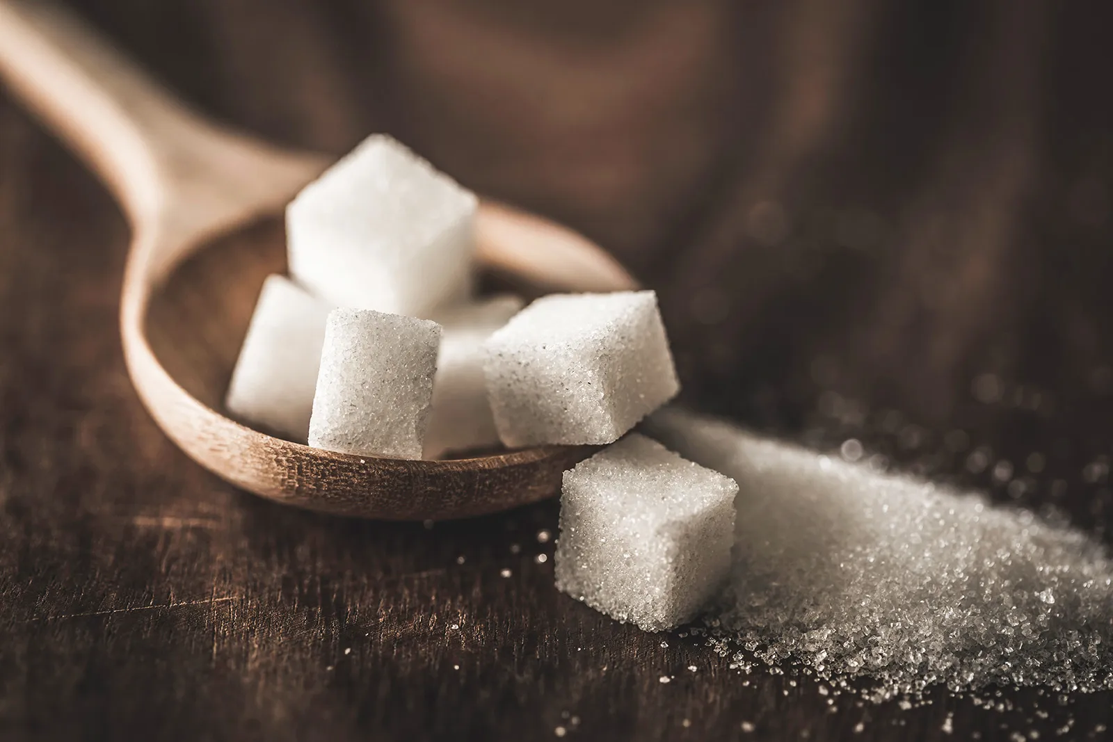 Sugar Cubes on Wooden Spoon — The Hyperactivity Culprit?