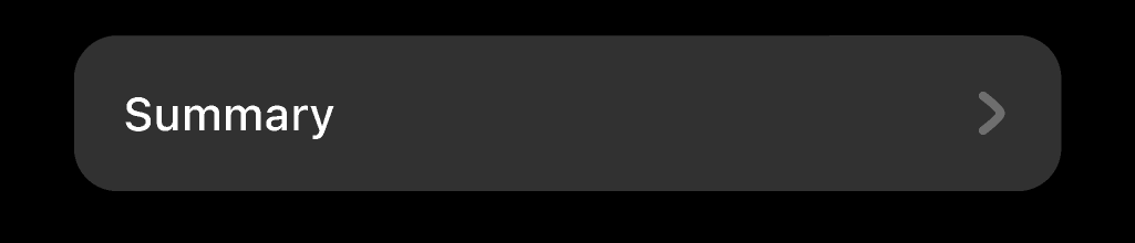 Summary notification row with chevron to access urgency level options