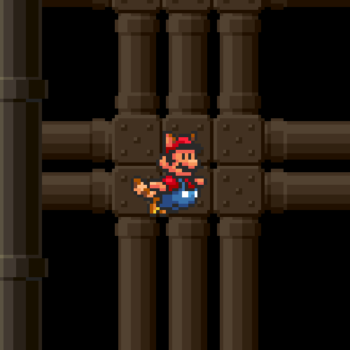 Mario in pipe system