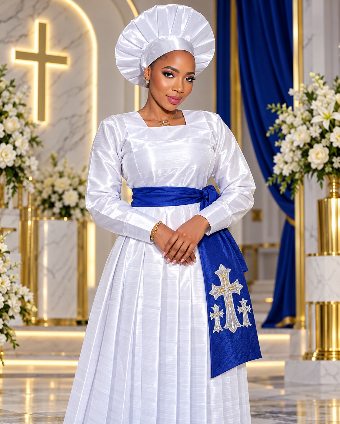 Luxury White Sutana Set