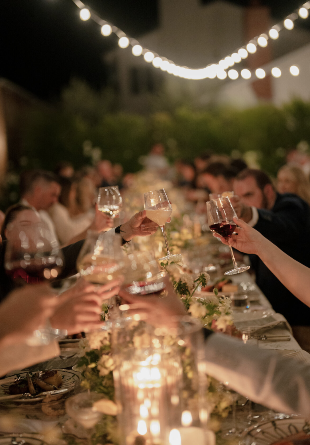 Tablescape with candles and flowers