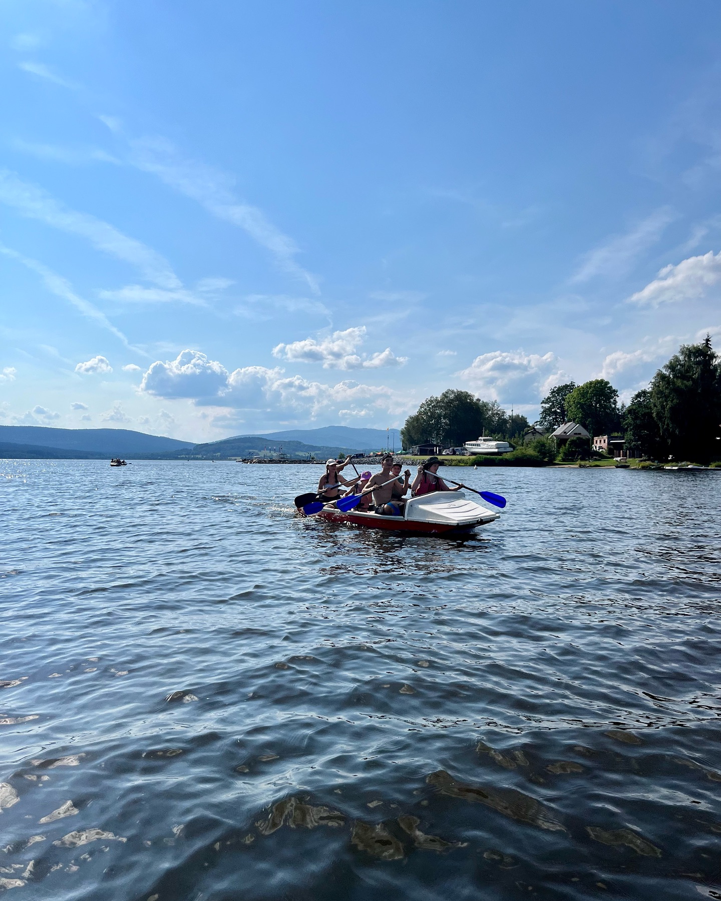 Canoeing at Lipno Lake