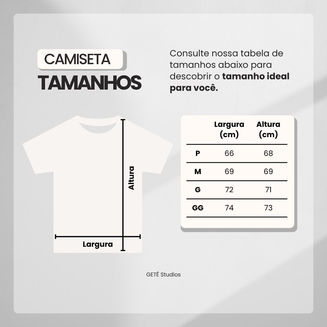Tabela de tamanhos - Camiseta off-white