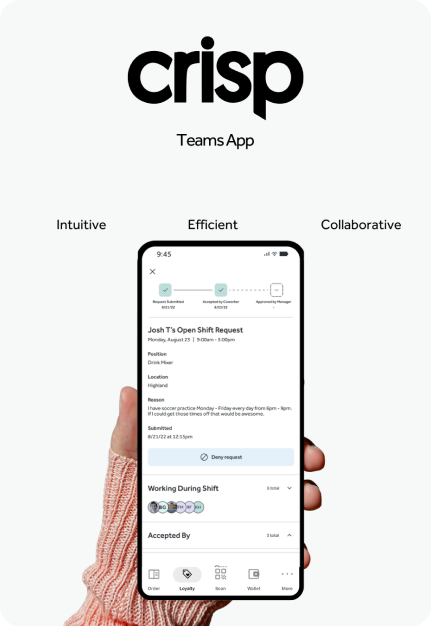 Crisp Teams App - Intuitive, Efficient, and Collaborative interface