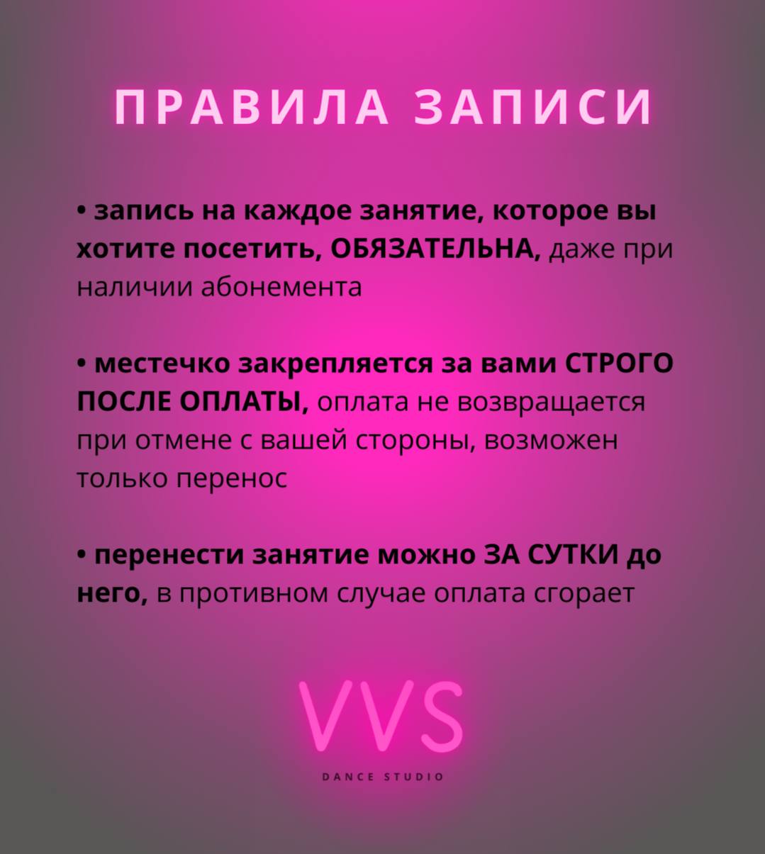 Правила записи