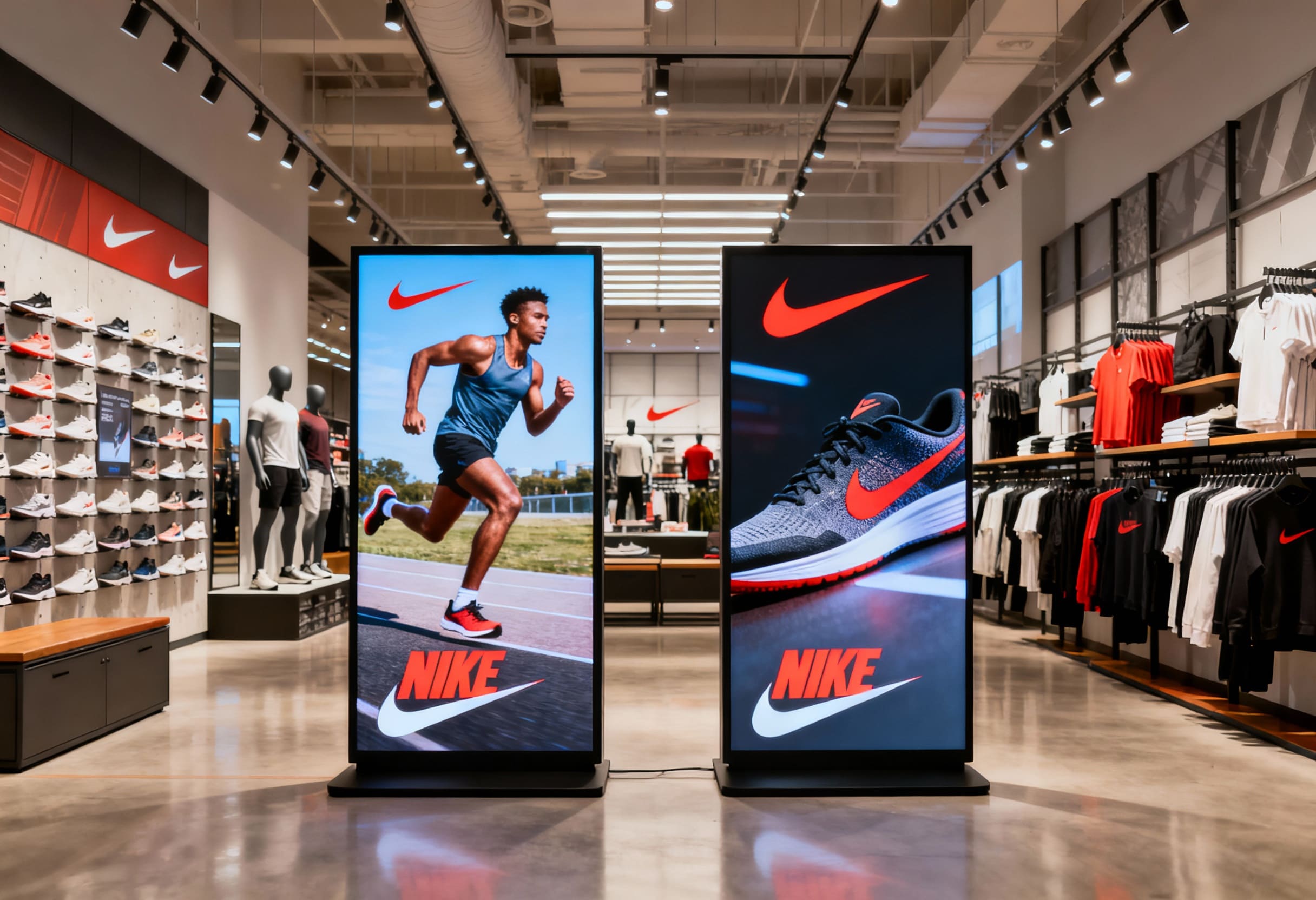 Mur LED commerce retail affichage dynamique