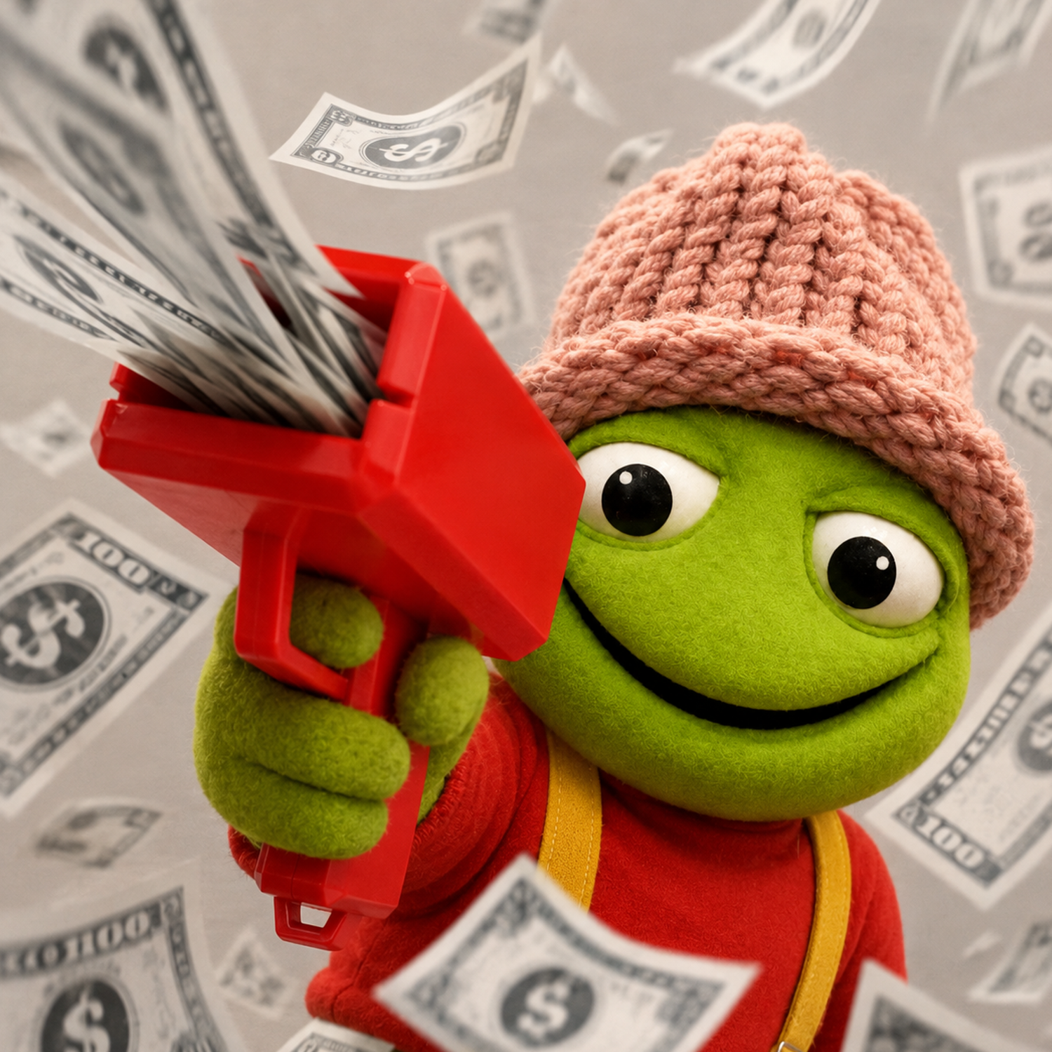 TOADWIF meme: MONEY GUN GO BRRR
