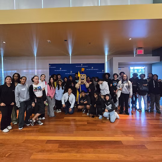 SJUSD students celebrating together at a district achievement event