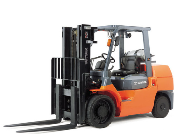 Toyota 10000 lb heavy capacity industrial forklift available for rental in Houston Texas
