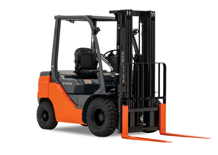Toyota 5000 lb propane warehouse forklift available for forklift rental in Houston TX