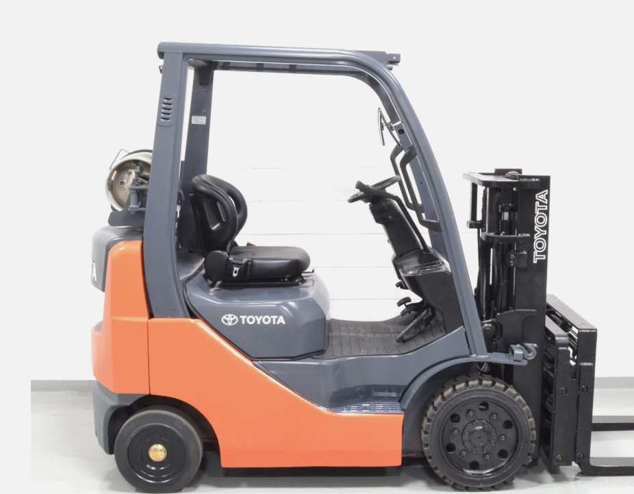 Toyota propane forklift with 5000 lb lifting capacity available for forklift rental in Houston Texas