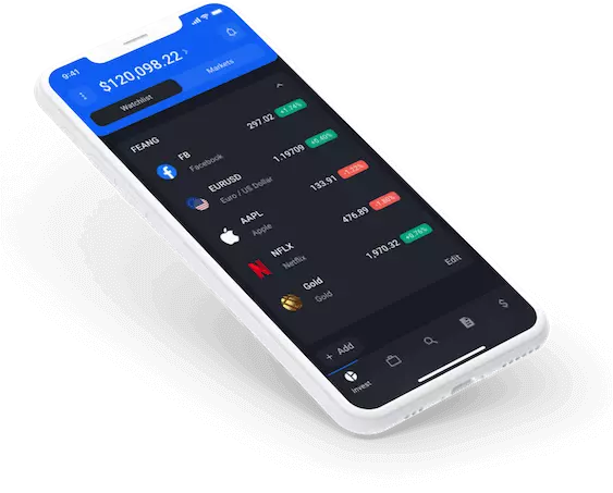 Trading app on mobile