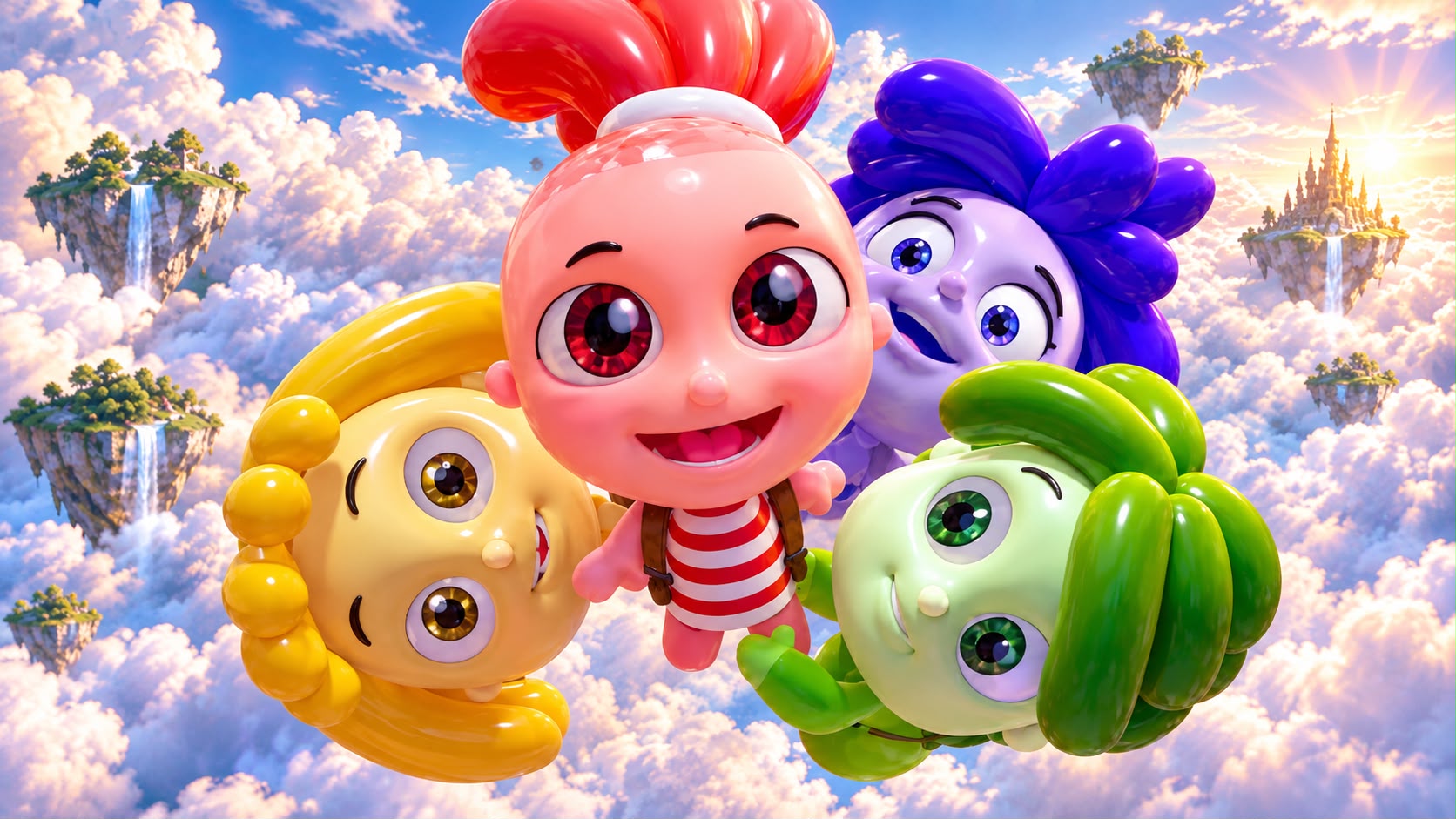 Balloonites characters gathered in the official teaser trailer