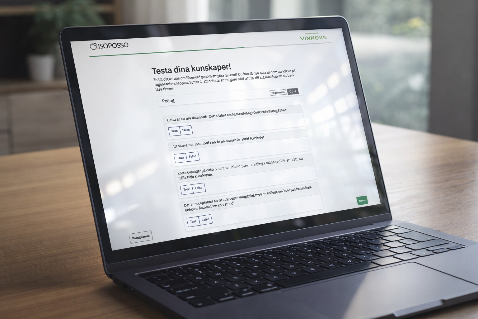 Kunskapstest med sant/falskt-frågor