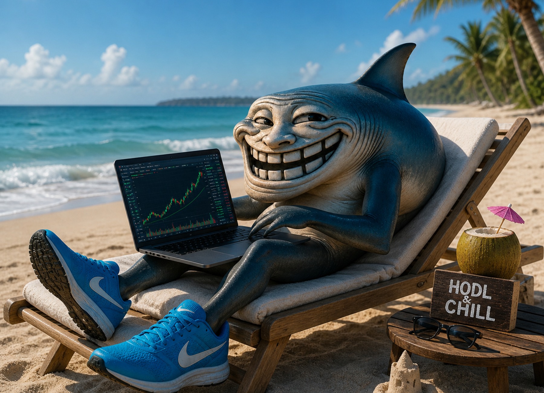 Shark on beach HODI CHILL