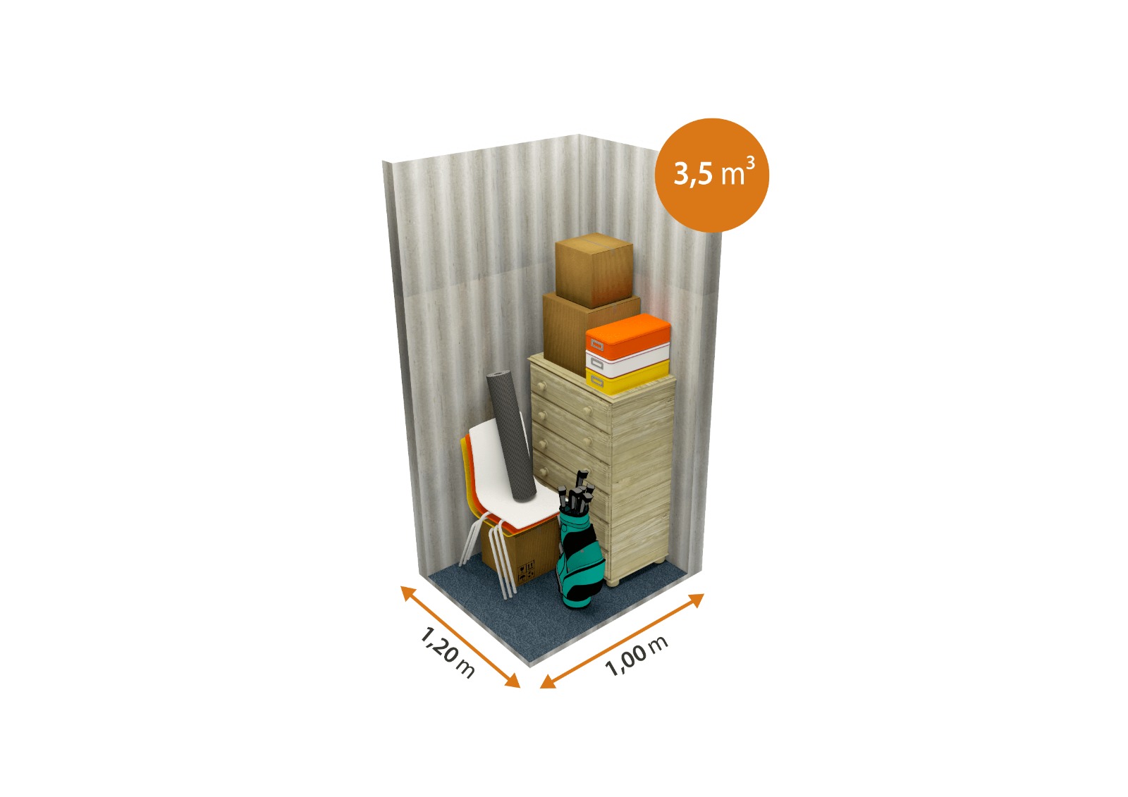 Box XS - 3.5 m³