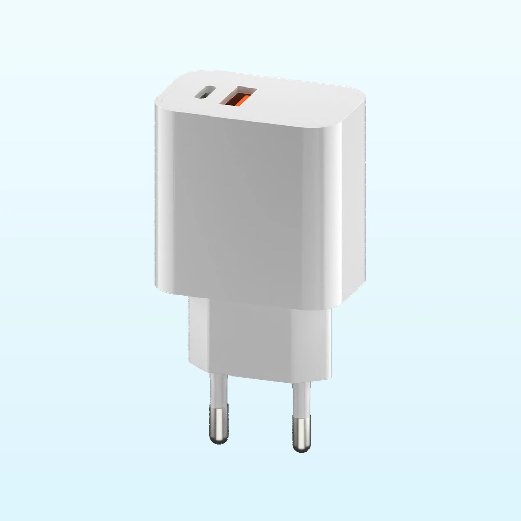 Wholesale 20W USB-C + USB-A Dual Port Travel Charger LR20AC-EU-M01