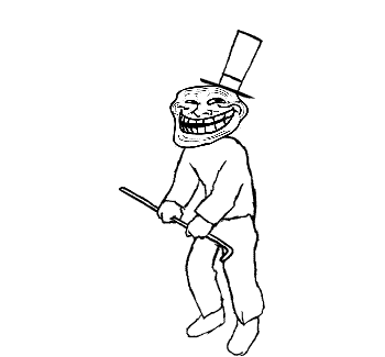 Top hat troll magician