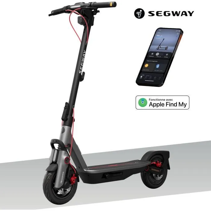 Trottinette Electrique Segway F3 Pro E-1200 - 1200W - 10" - Gris/Noir