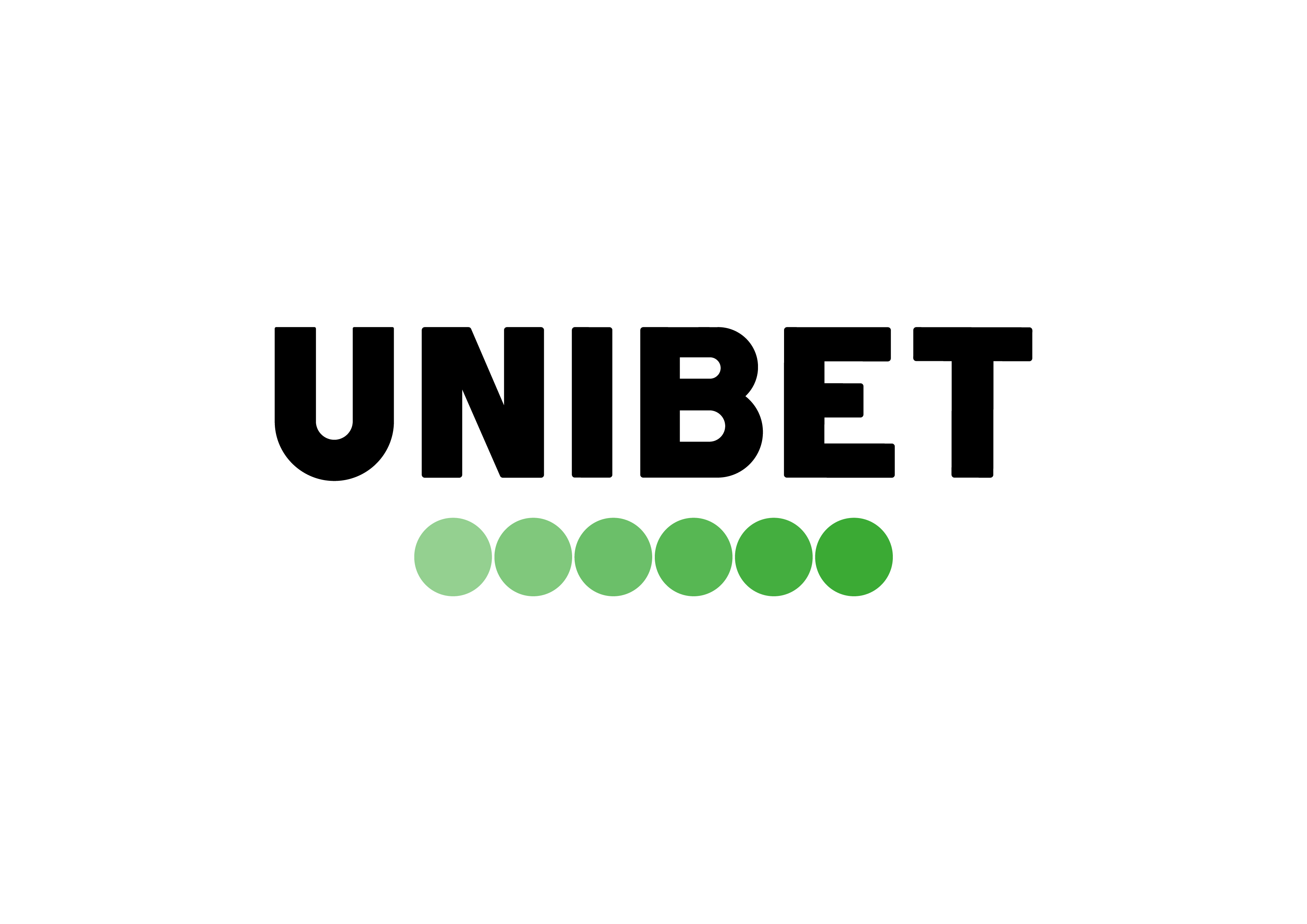 Logotipo oficial de Unibet con fondo verde y texto blanco, operador escandinavo de confianza