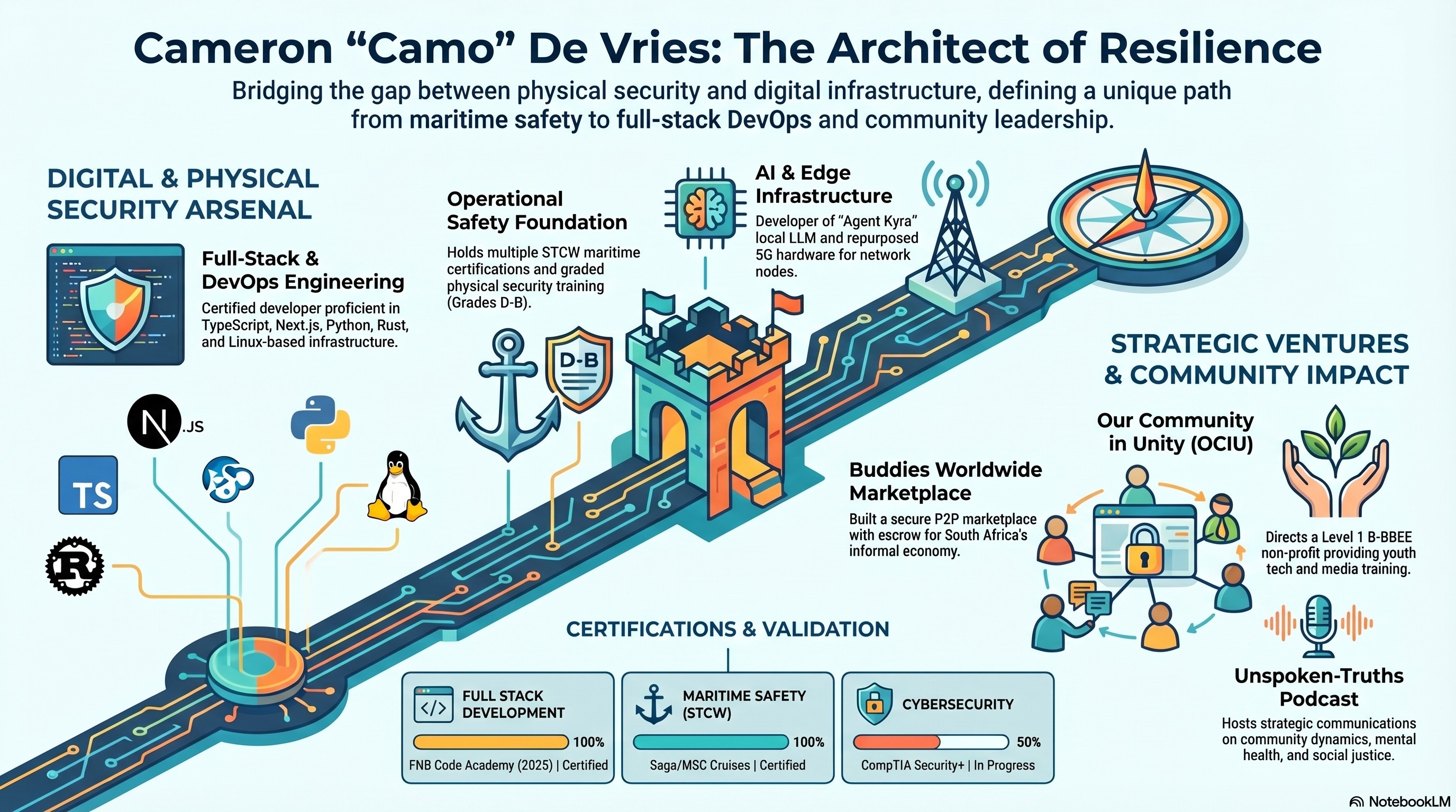 Cameron De Vries - Career Journey Infographic
