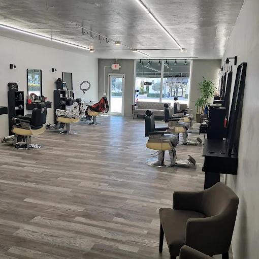 Barba Shop interior with barber stations