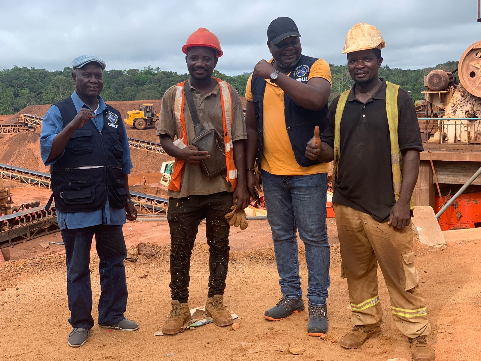 Four workers at mining site