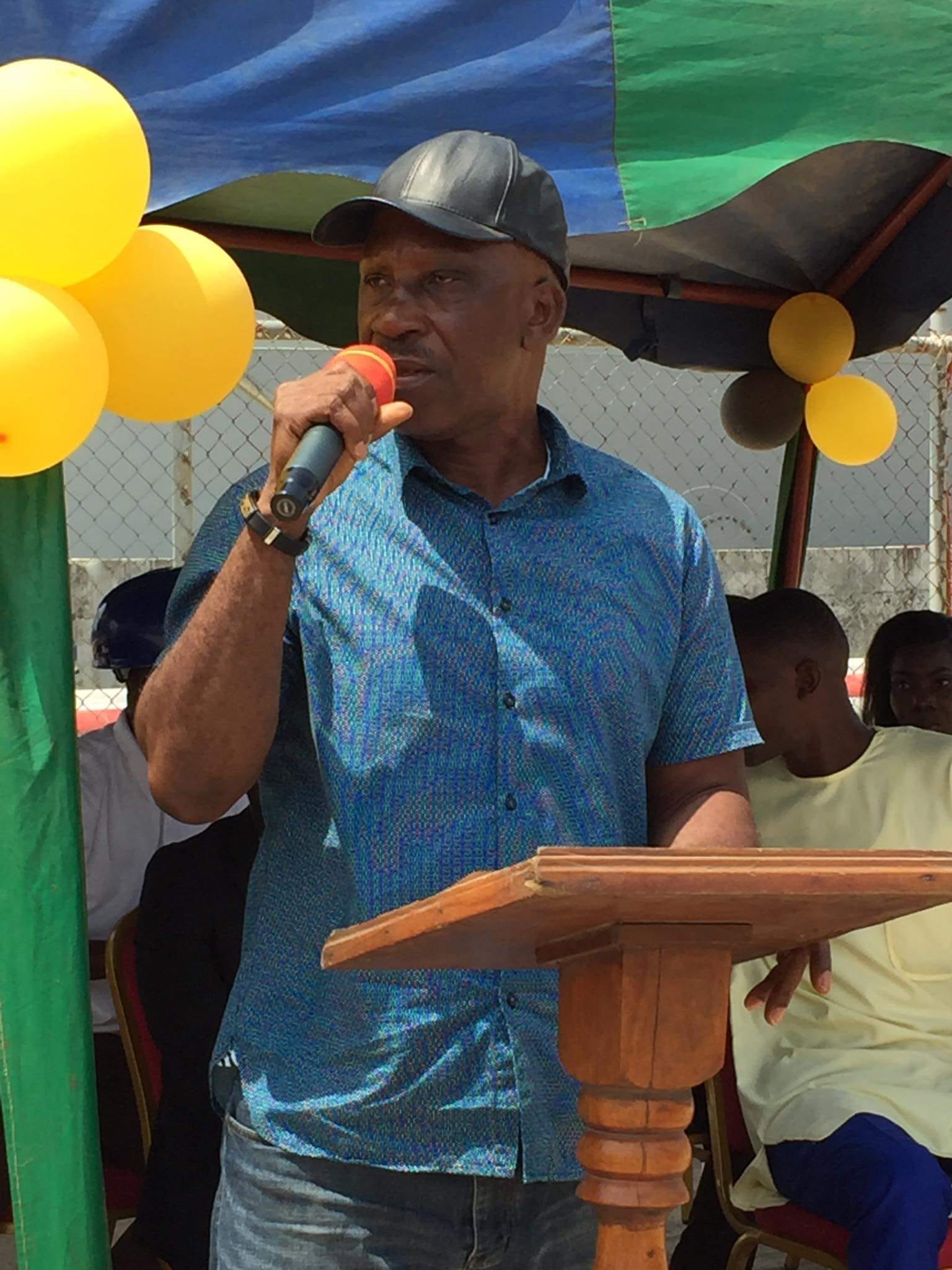 Union leader speaking at event