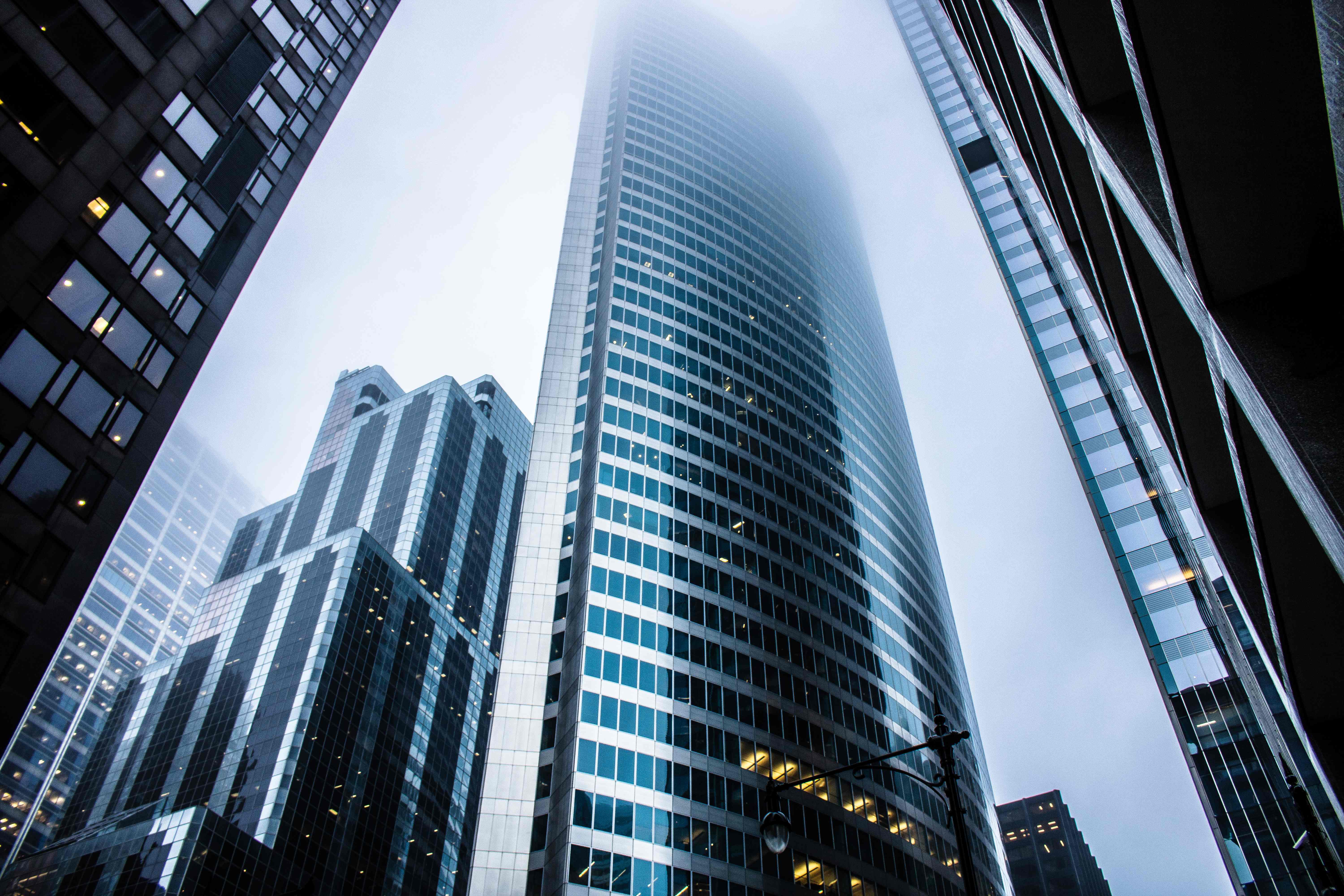 Imposing glass skyscrapers — the financial institutions that control access to your money