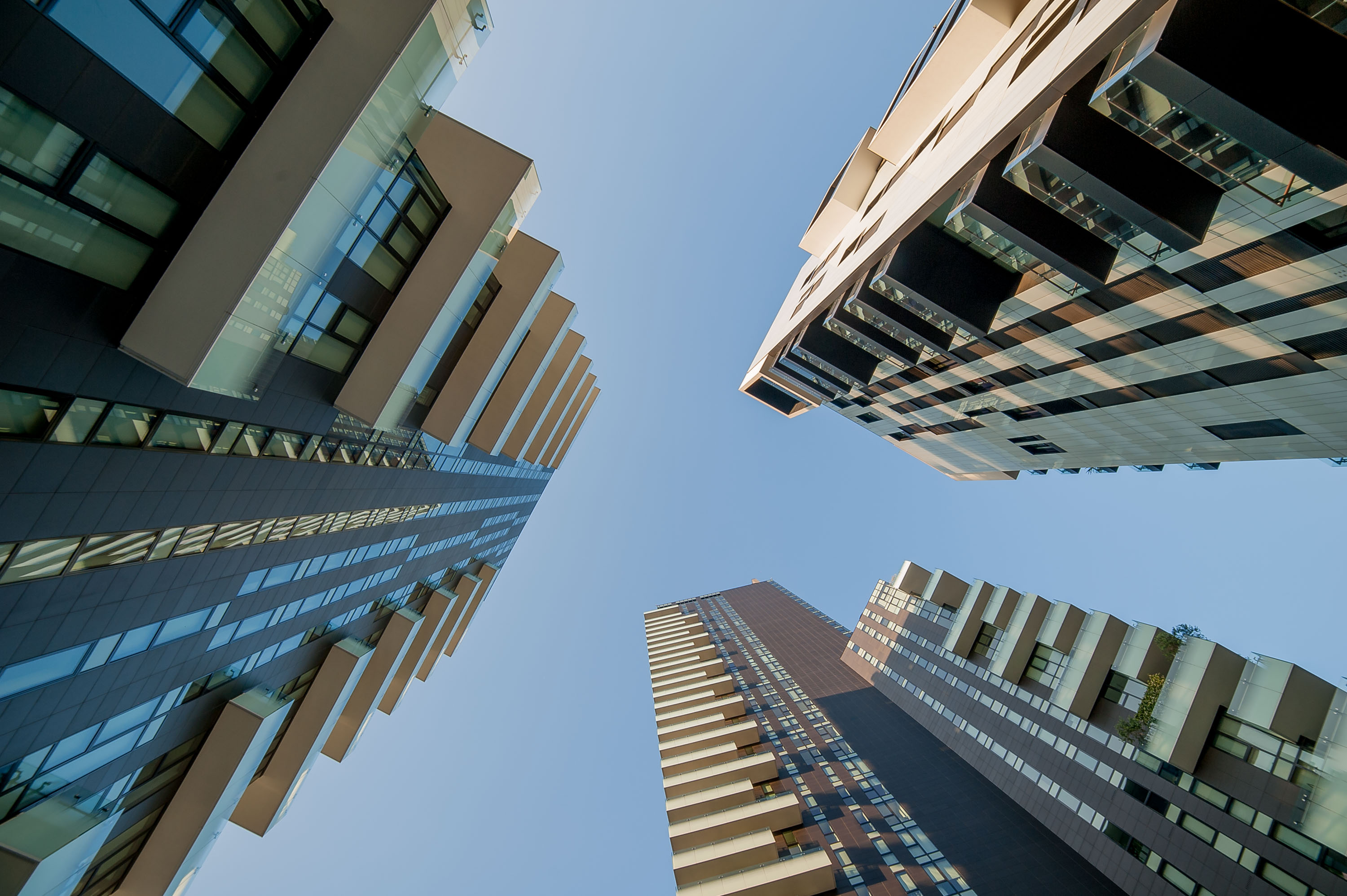 Modern commercial high-rise buildings