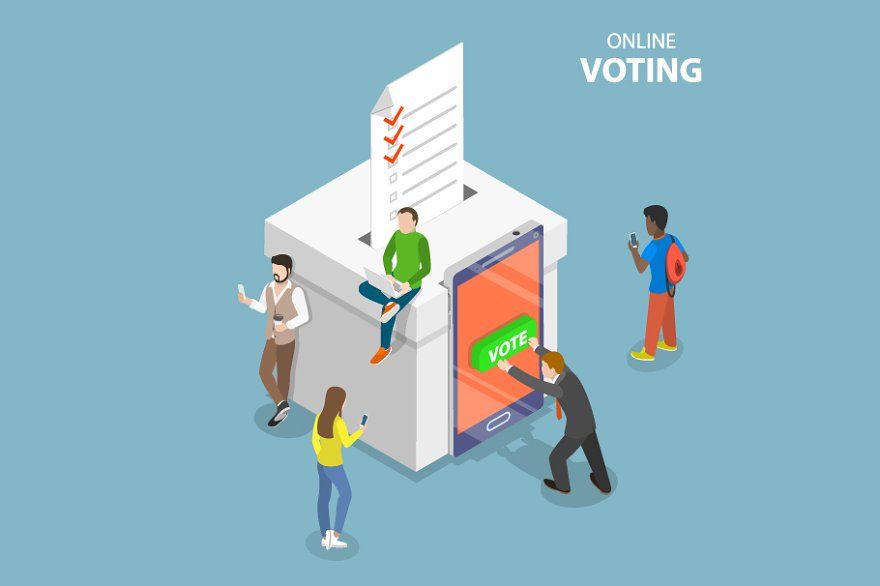 Online voting system illustration