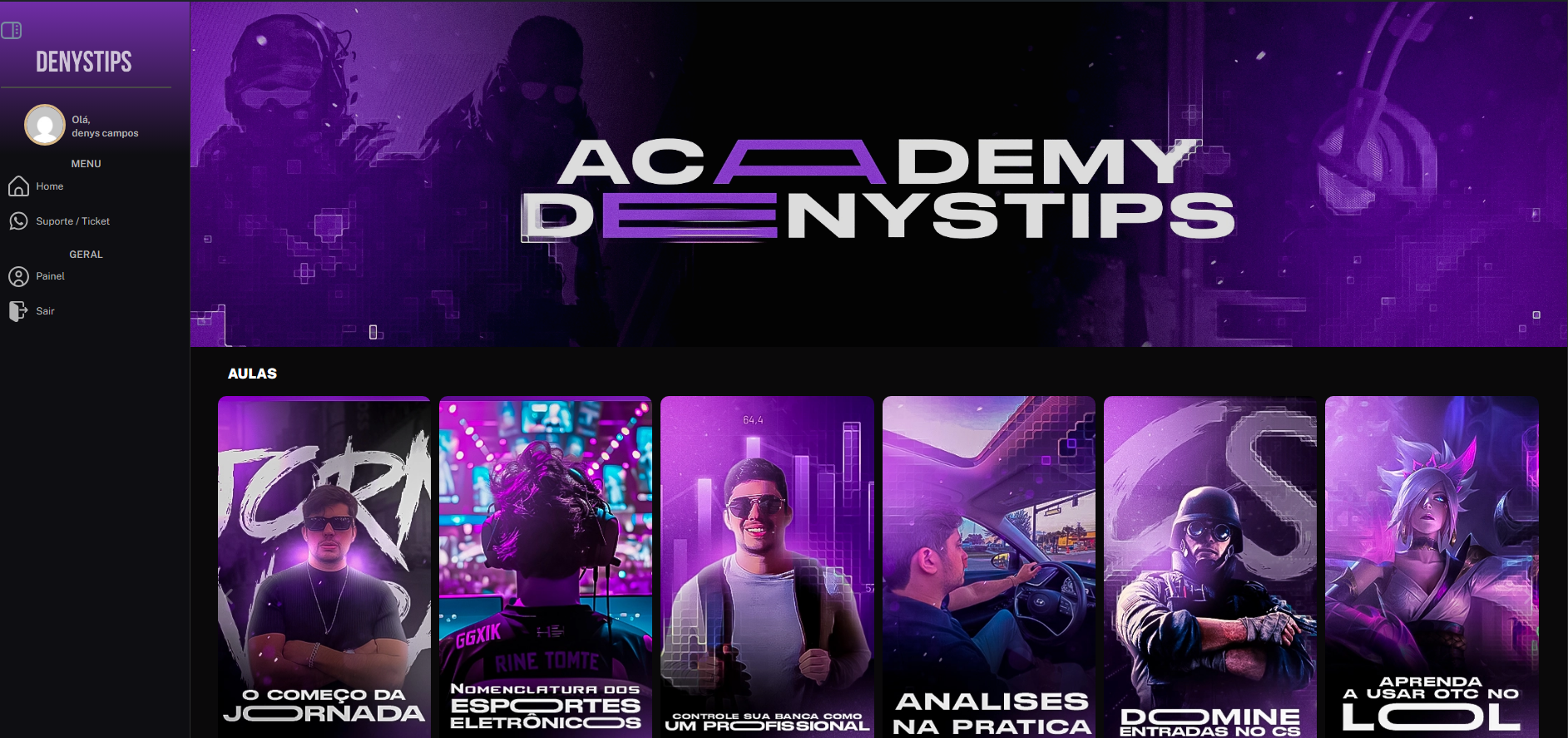 Academy DenysTips Dashboard