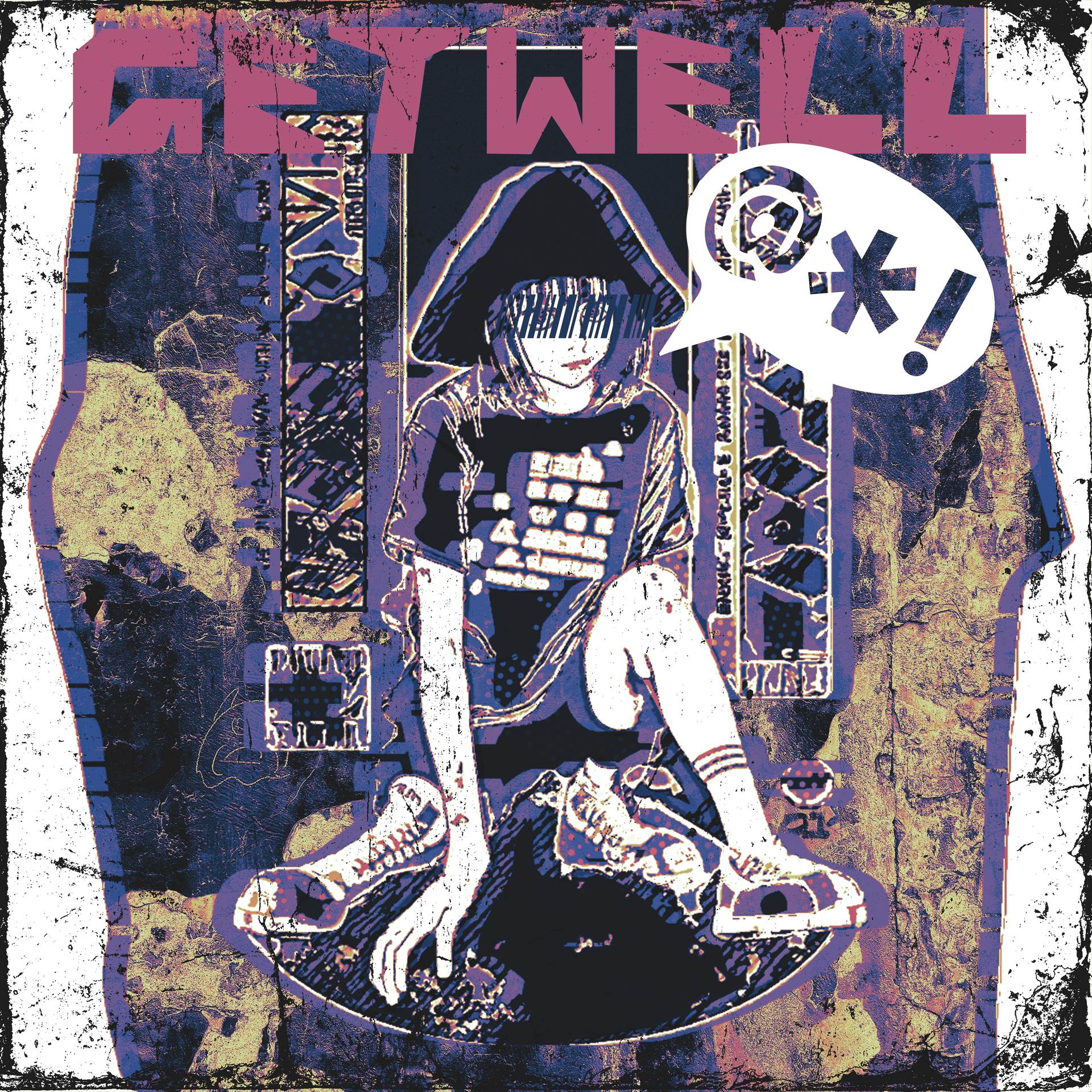 GETWELL hooded figure illustration