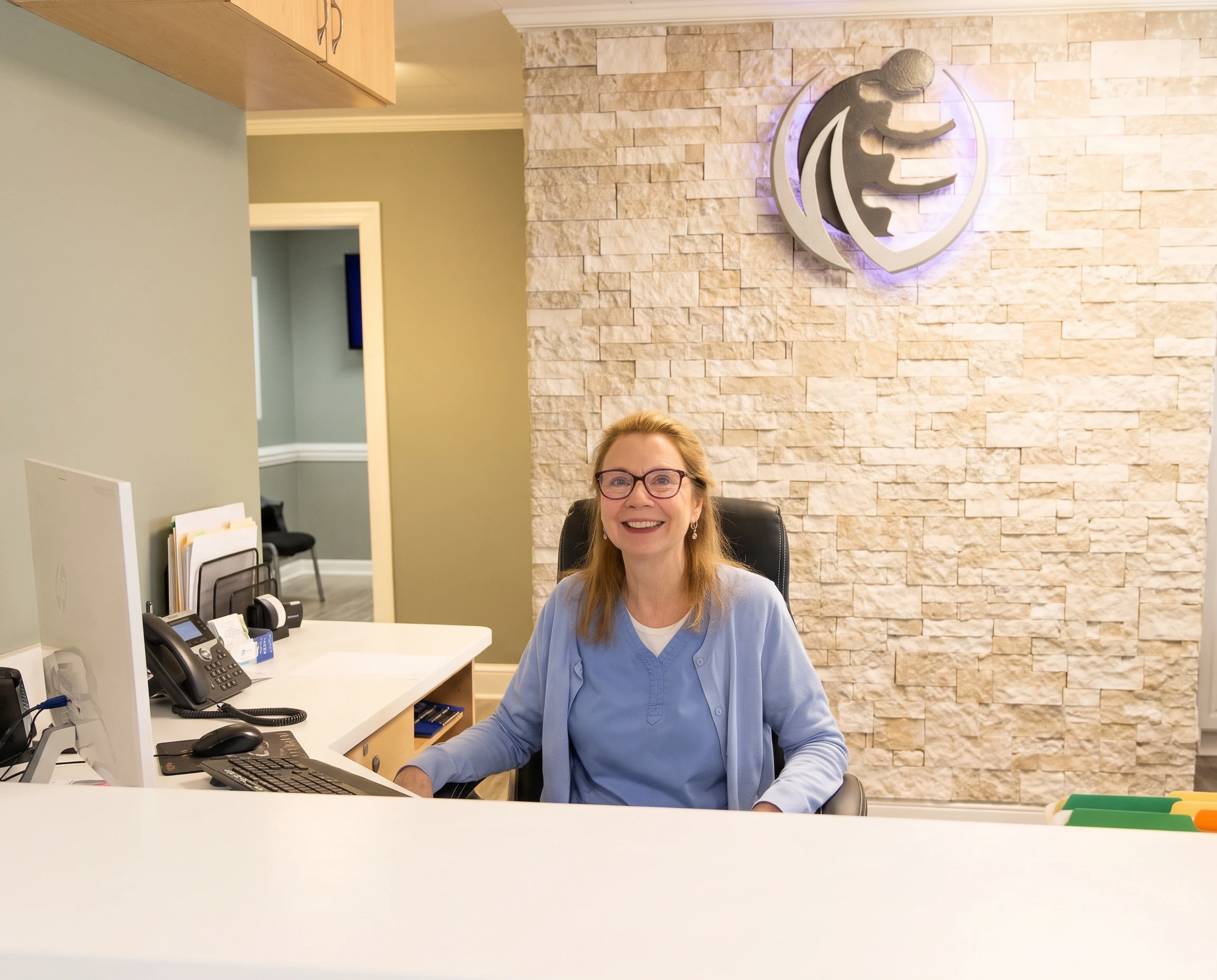 Welcoming reception desk at Williams Chiropractic