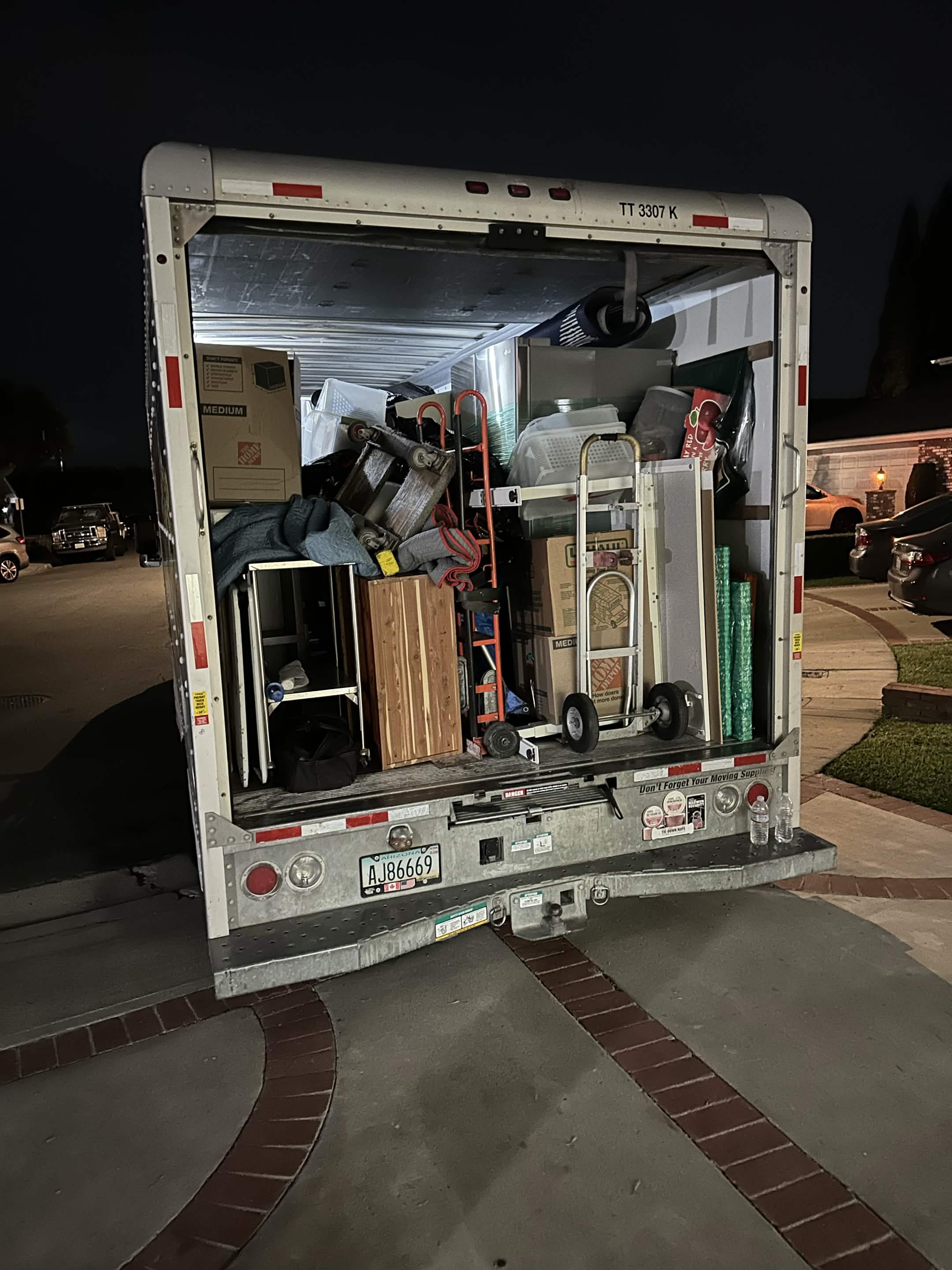 Loaded moving truck ready for delivery