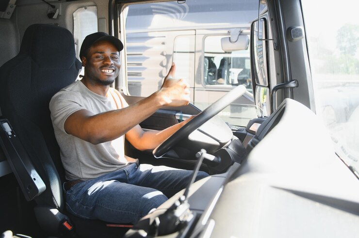 Professional driver operating ALLTHEWAY fleet vehicle