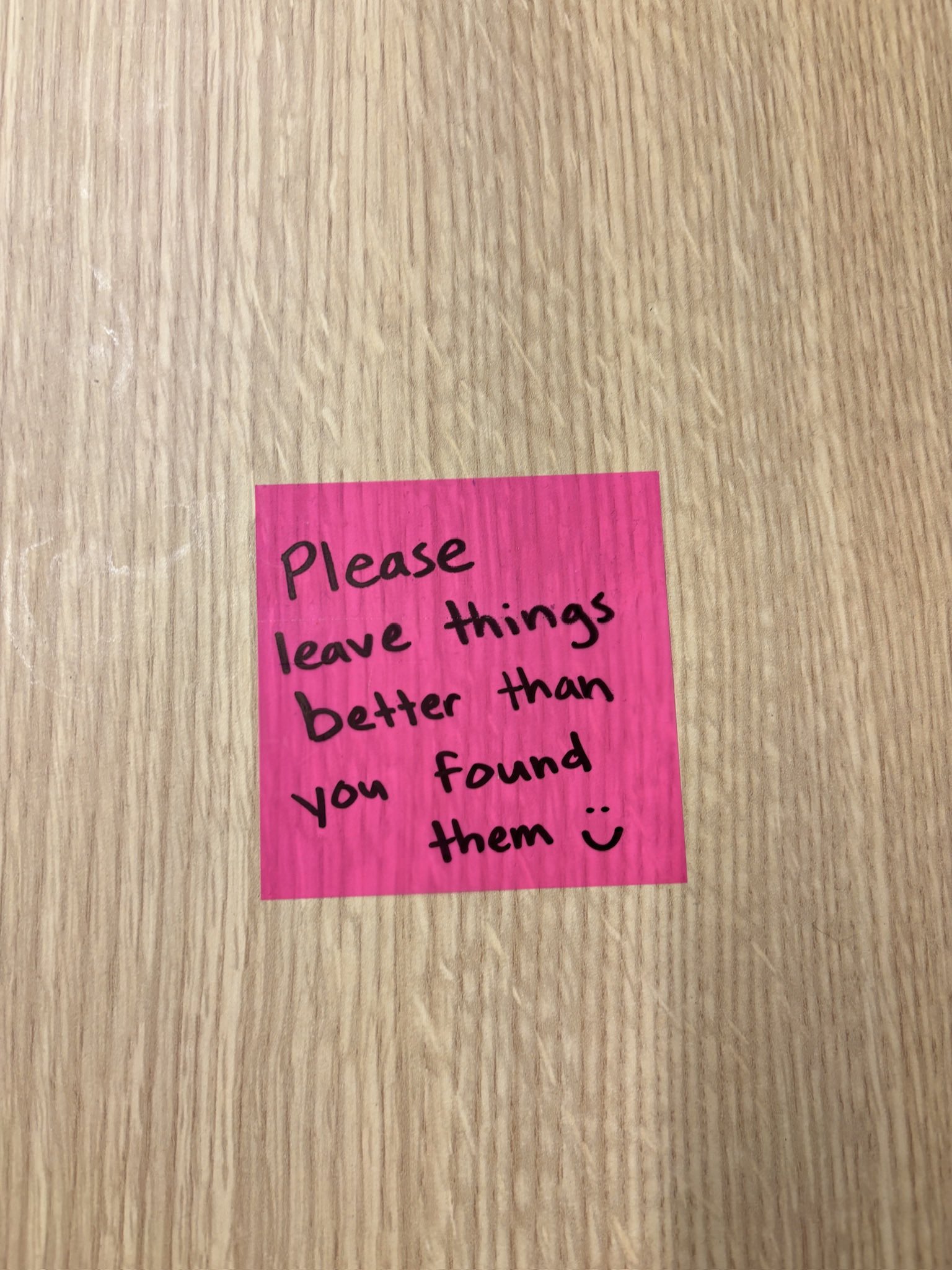 A friendly reminder.