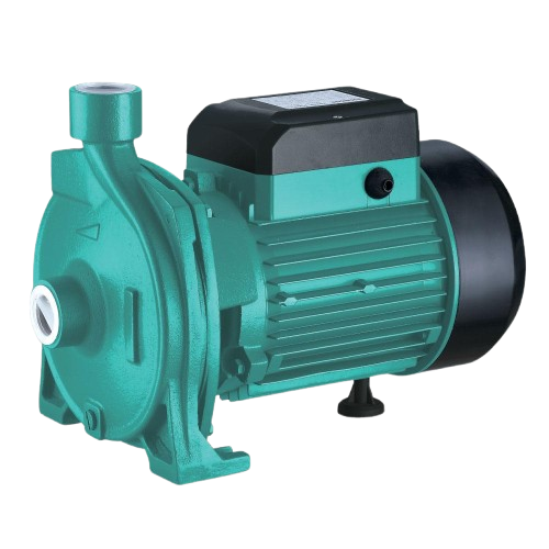 Industrial water pump in turquoise color